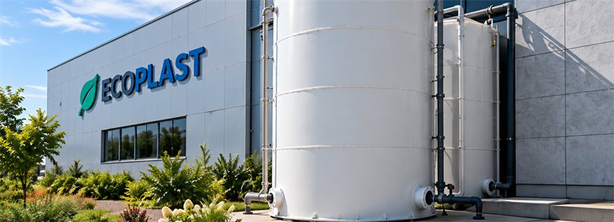 Вертикальные ёмкости 5 м³ у цеха Ecoplast, Алматы
